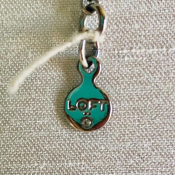 DONATED    Loft Silver Bar Necklace & Geometric Earrings. 15” & 2 1/2”. - Picture 5 of 5